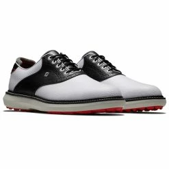 FootJoy FJ Traditions Spikeless 57924 Golf Shoes -Golf Shoes Shop FootJoy FJ Traditions Spikeless Shoes White Black Grey 3