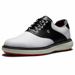 FootJoy FJ Traditions Spikeless 57924 Golf Shoes -Golf Shoes Shop FootJoy FJ Traditions Spikeless Shoes White Black Grey 5