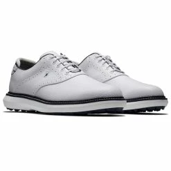 FootJoy FJ Traditions Spikeless 57927 Golf Shoes -Golf Shoes Shop FootJoy FJ Traditions Spikeless Shoes White Navy 3