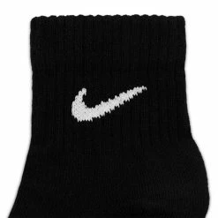 Nike Everyday Lightweight Ankle Golf Socks (3 Pack) -Golf Shoes Shop Nike Everyday Lightweight Ankle Golf Socks 3 Pack Black 3