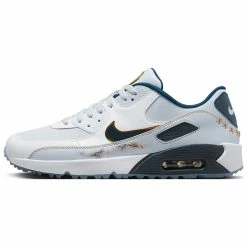 Nike Air Max 90G NRG Golf Shoes -Golf Shoes Shop Nike Golf Air Max 90 G NRG Golf Shoes Pure Platinum Dark Obsidian White 6