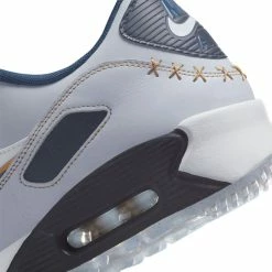 Nike Air Max 90G NRG Golf Shoes -Golf Shoes Shop Nike Golf Air Max 90 G NRG Golf Shoes Pure Platinum Dark Obsidian White 7
