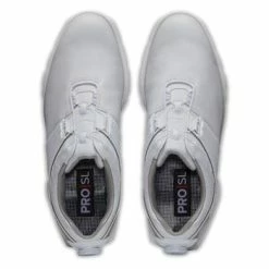 FootJoy Pro SL BOA Golf Shoe Mens UK 7.5 Medium White/Grey -Golf Shoes Shop Pro SL BOA Golf Shoe 6