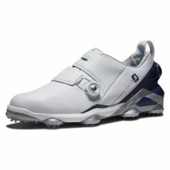FootJoy Tour Alpha Double BOA Golf Shoes Mens UK 7 Medium White/Navy/Grey -Golf Shoes Shop Tour Alpha Double BOA Golf Shoes 3