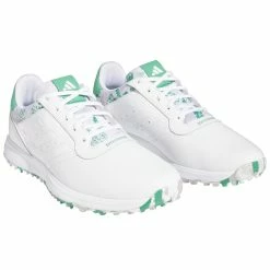Adidas S2G SL Leather Golf Shoes -Golf Shoes Shop adidas S2G SL 23 Shoes White Grey One Court Green 4