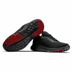FootJoy Flex XP Golf Shoes 2022 Mens Medium UK 7 Black/Red -Golf Shoes Shop flex xp black red 5 1